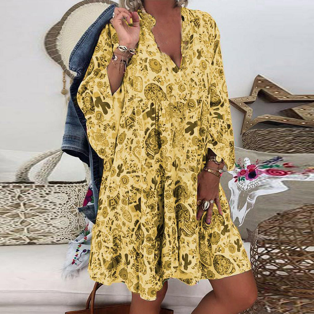 Bohemian Flair Ruffle Dress
