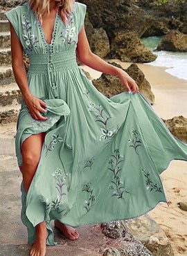 Bohemian Victorian Print High Waist Skirt | Summer Fairy Skirt for Women