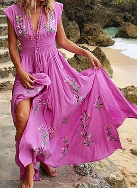 Bohemian Victorian Print High Waist Skirt | Summer Fairy Skirt for Women