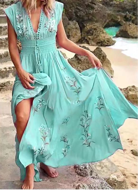 Bohemian Victorian Print High Waist Skirt | Summer Fairy Skirt for Women