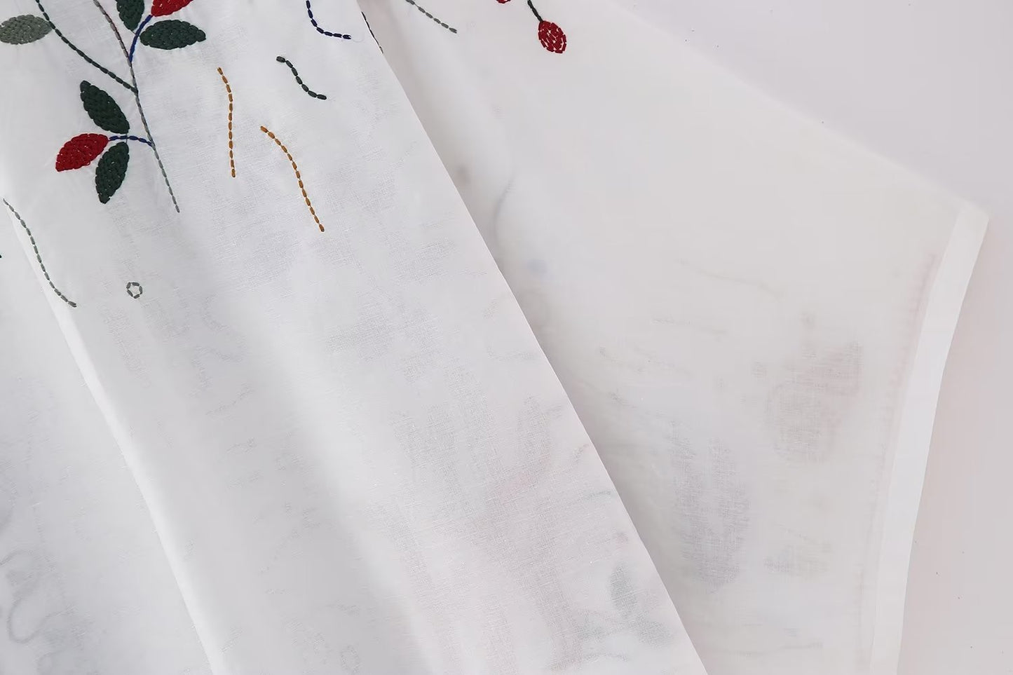 Boho Sea Life Embroided Shirt/ Skirt Set