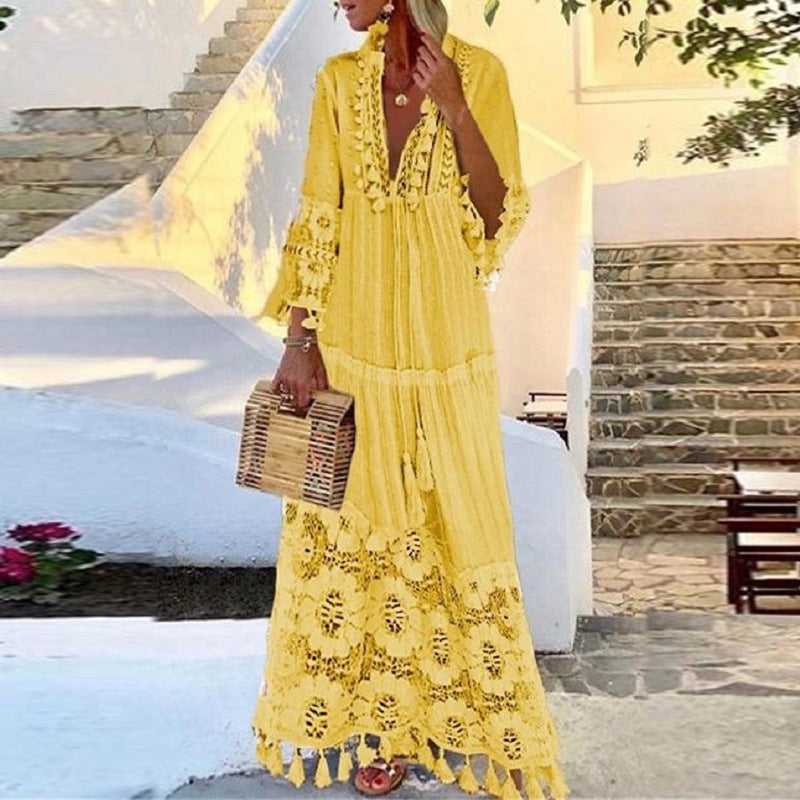 Women's Fringed Bohemian Dress