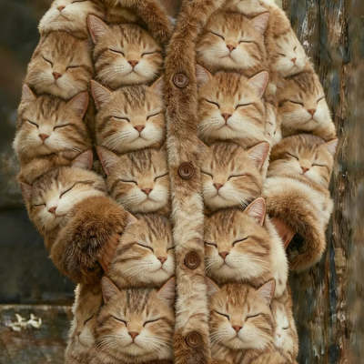 Cute Cat Face Plush Hooded Jacket – Long Sleeve Casual Coat