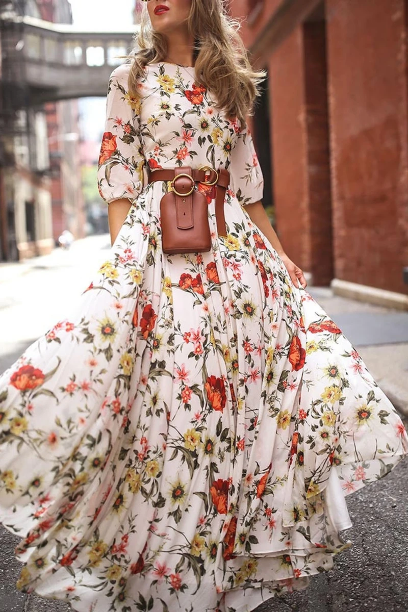 Sweet Boho Chic Chiffon Princess Dress for Women Ethereal Flair