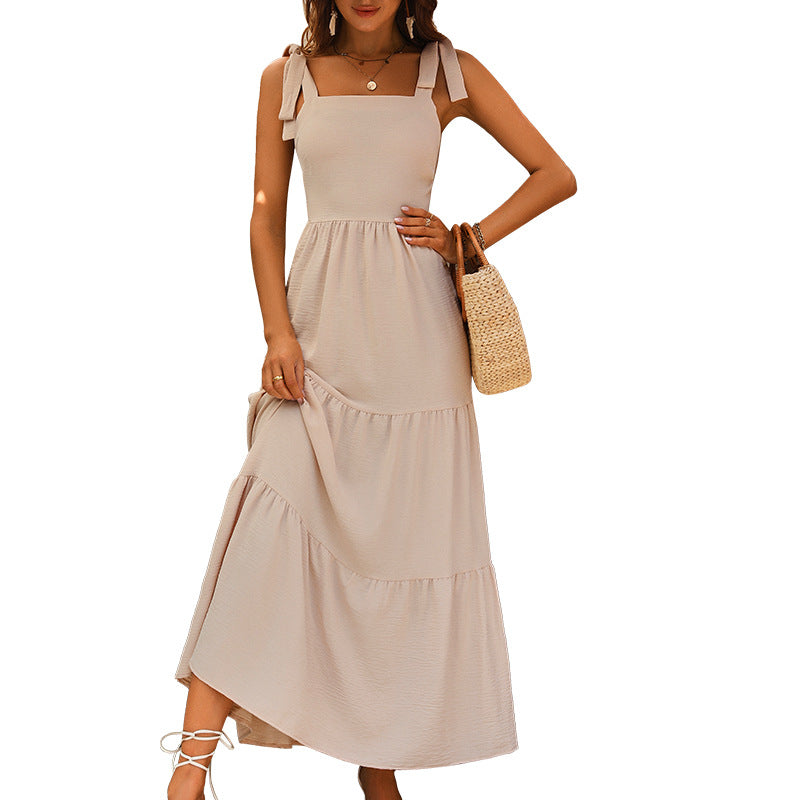 Boho Chic Women's Spaghetti-Strap Tie Dress