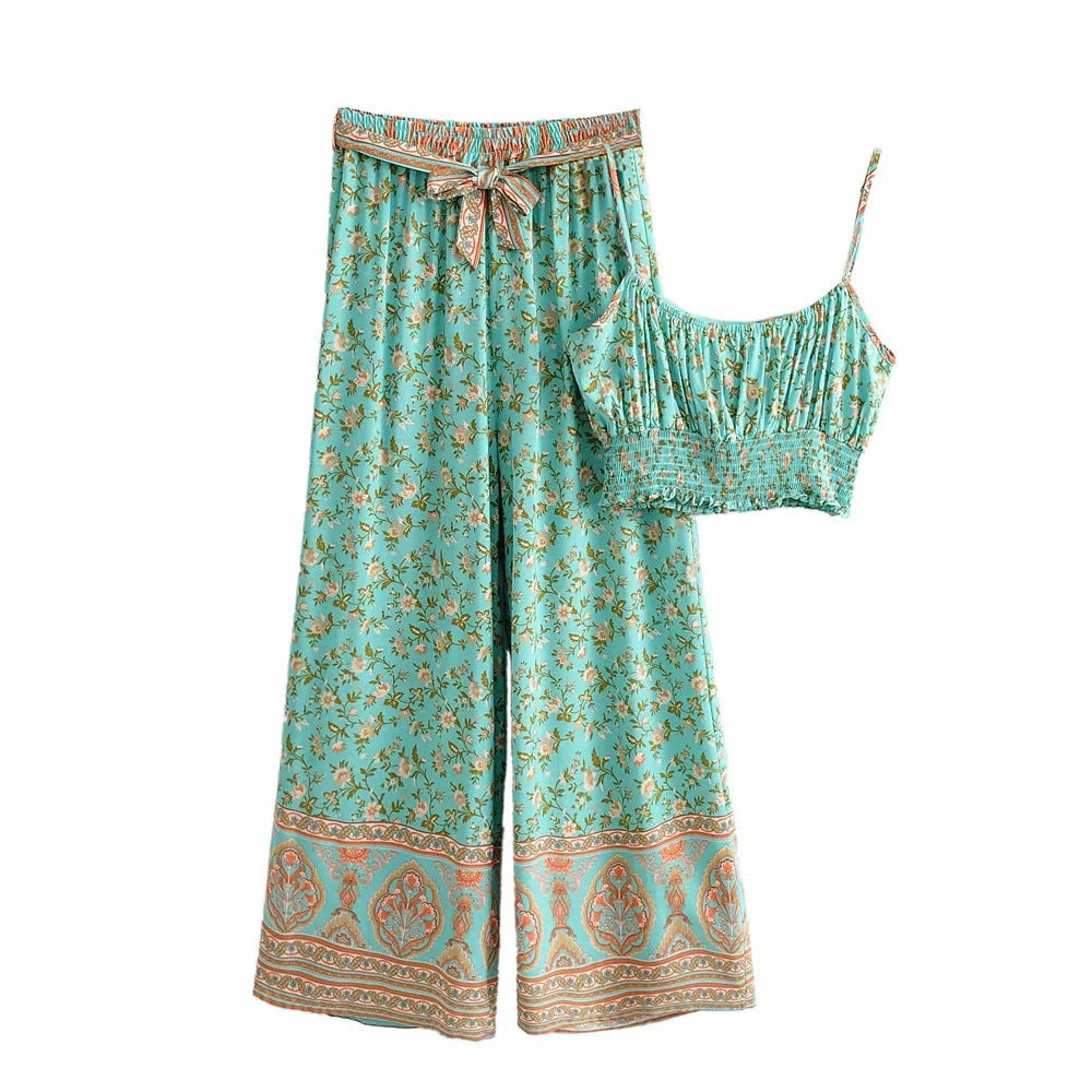 Bohemian Vintage Retro Two-Piece Set