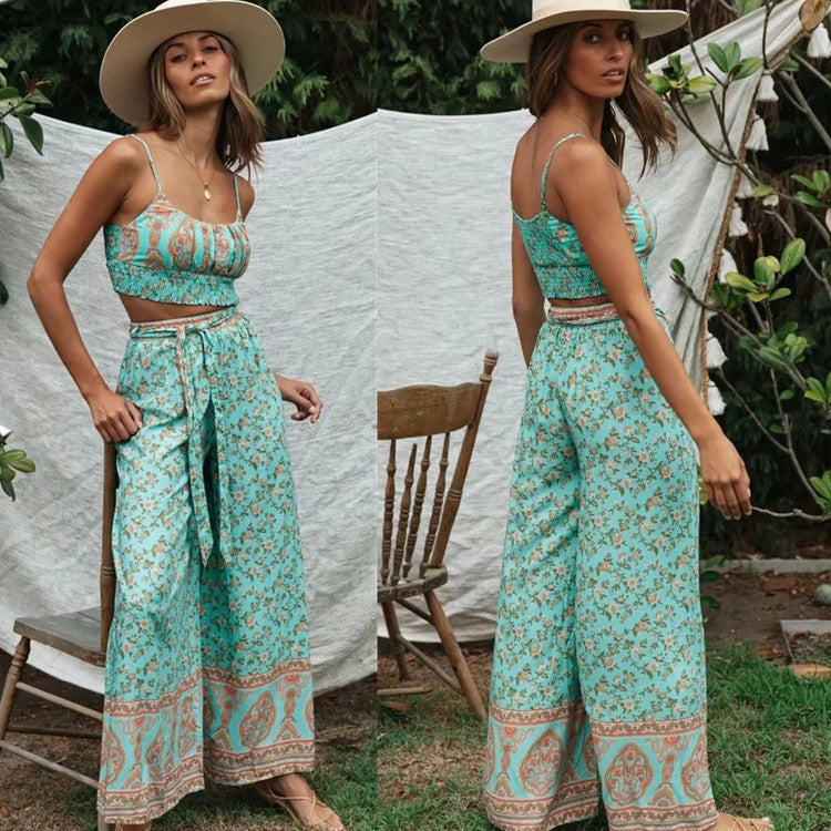 Bohemian Vintage Retro Two-Piece Set