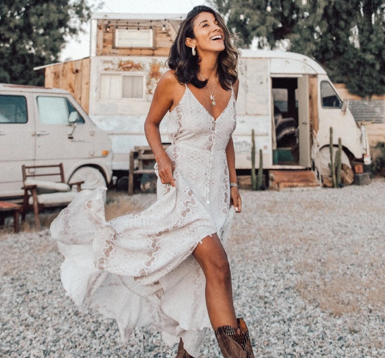 Snakeskin Print Boho Strap Dress