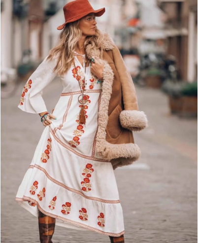 Boho Chic Cotton Women Dress