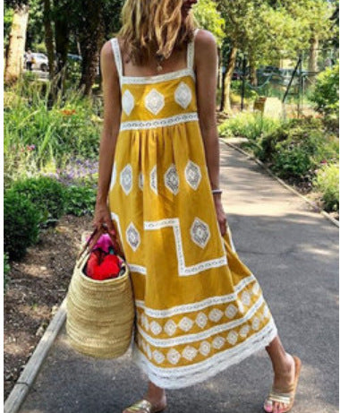 Boho Casual Sling Dress for Women