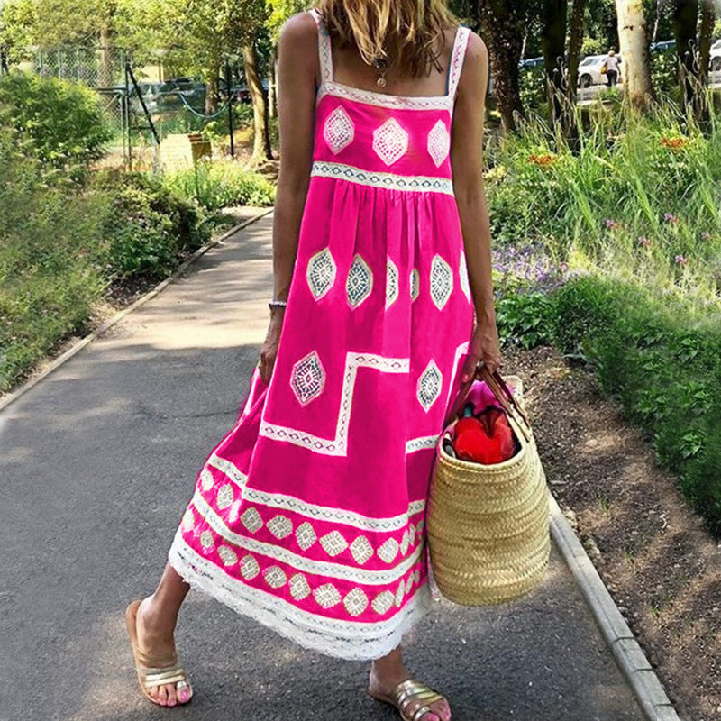 Boho Casual Sling Dress for Women