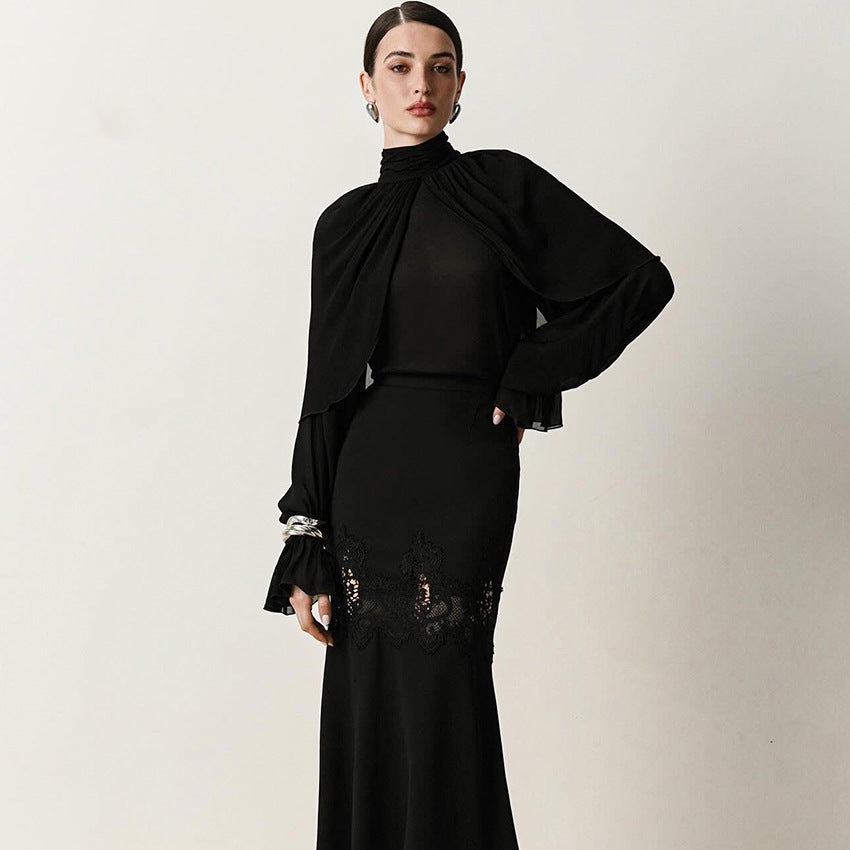 Womens Stylish Chic Turtleneck Shirt – Slim Fit Long Sleeve Pullover Top