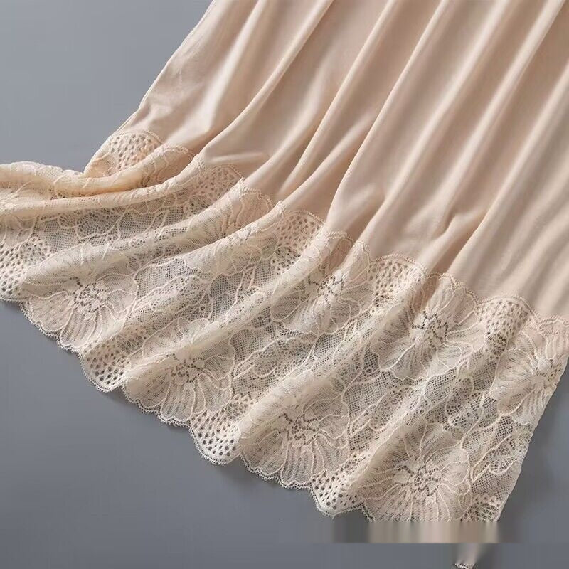 Women's Lace Anti-Exposure Safety Skirt – Modal Slip Underskirt