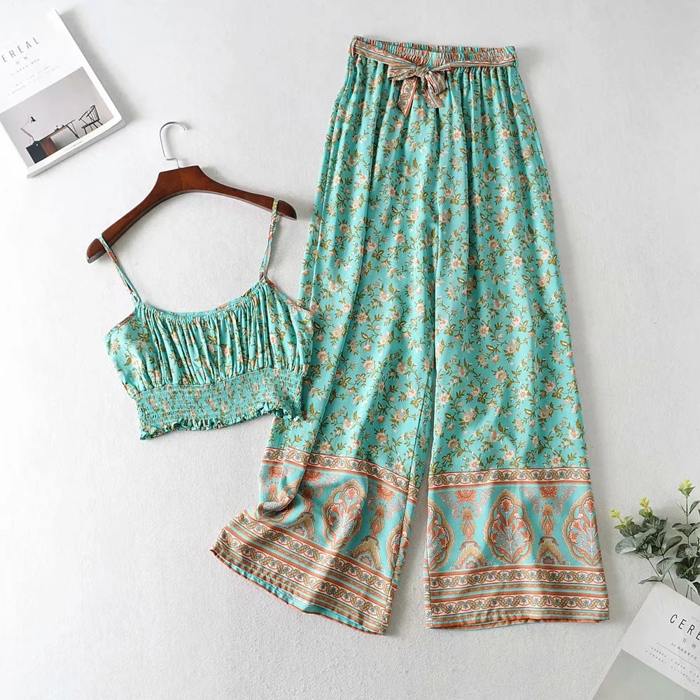 Bohemian Vintage Retro Two-Piece Set