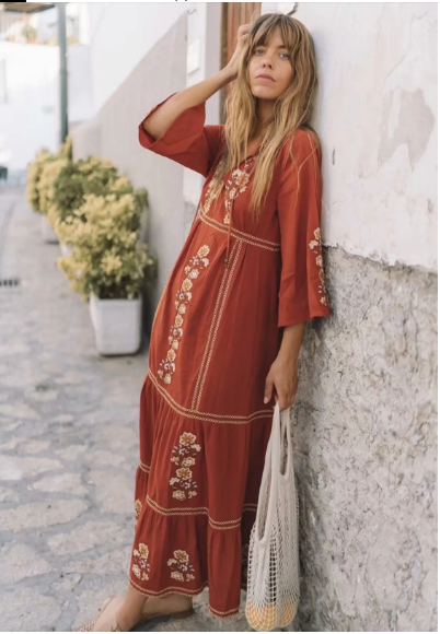 Boho Chic Cotton Women Dress