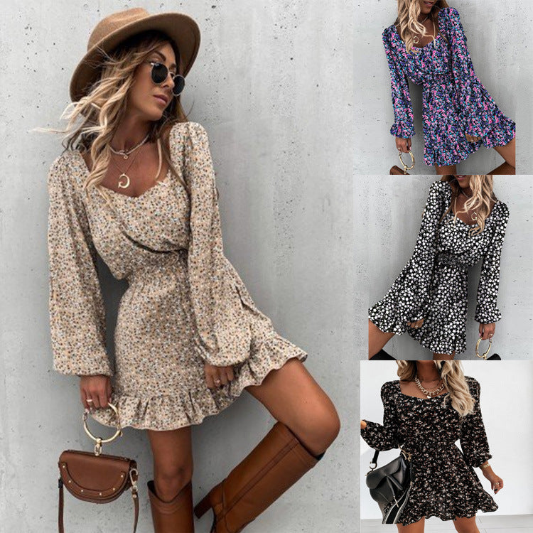 Boho Chic Feminine Pleated Bohemian Women's Mini Dress