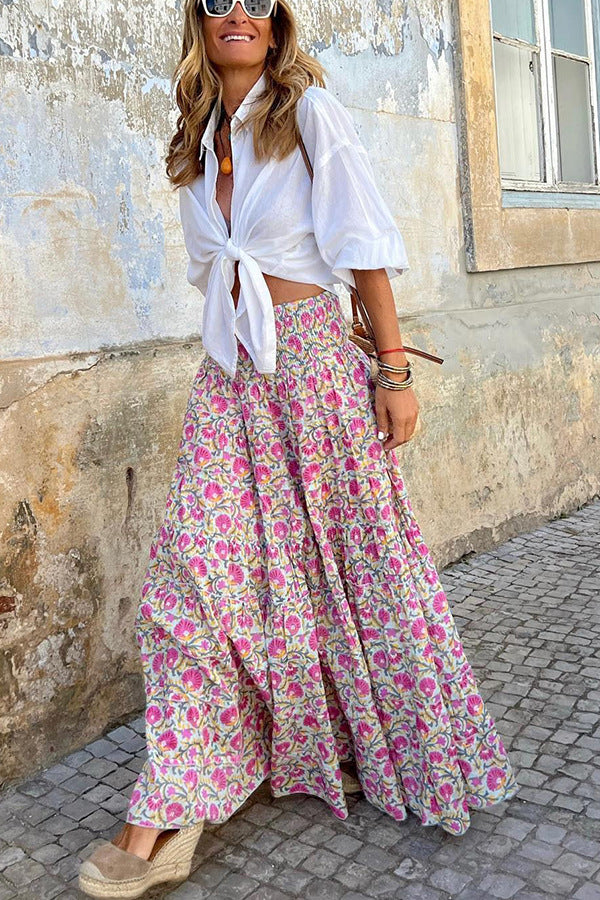 Boho Chic Leisure Maxi Swing Skirt