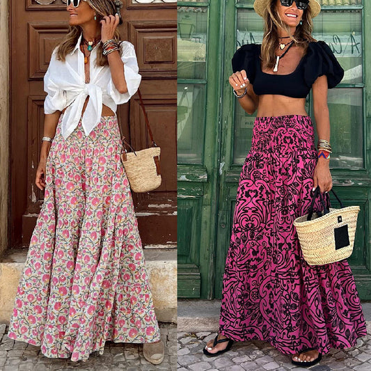 Boho Chic Leisure Maxi Swing Skirt