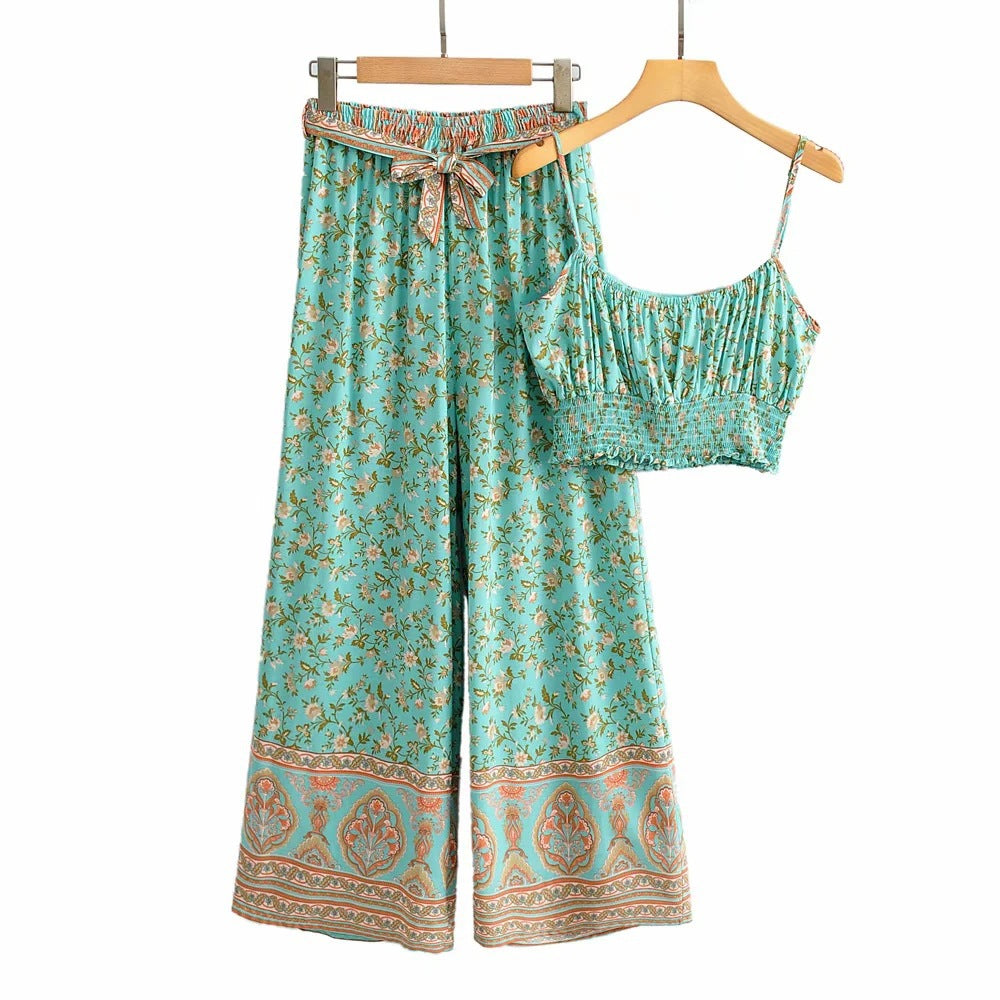 Bohemian Vintage Retro Two-Piece Set