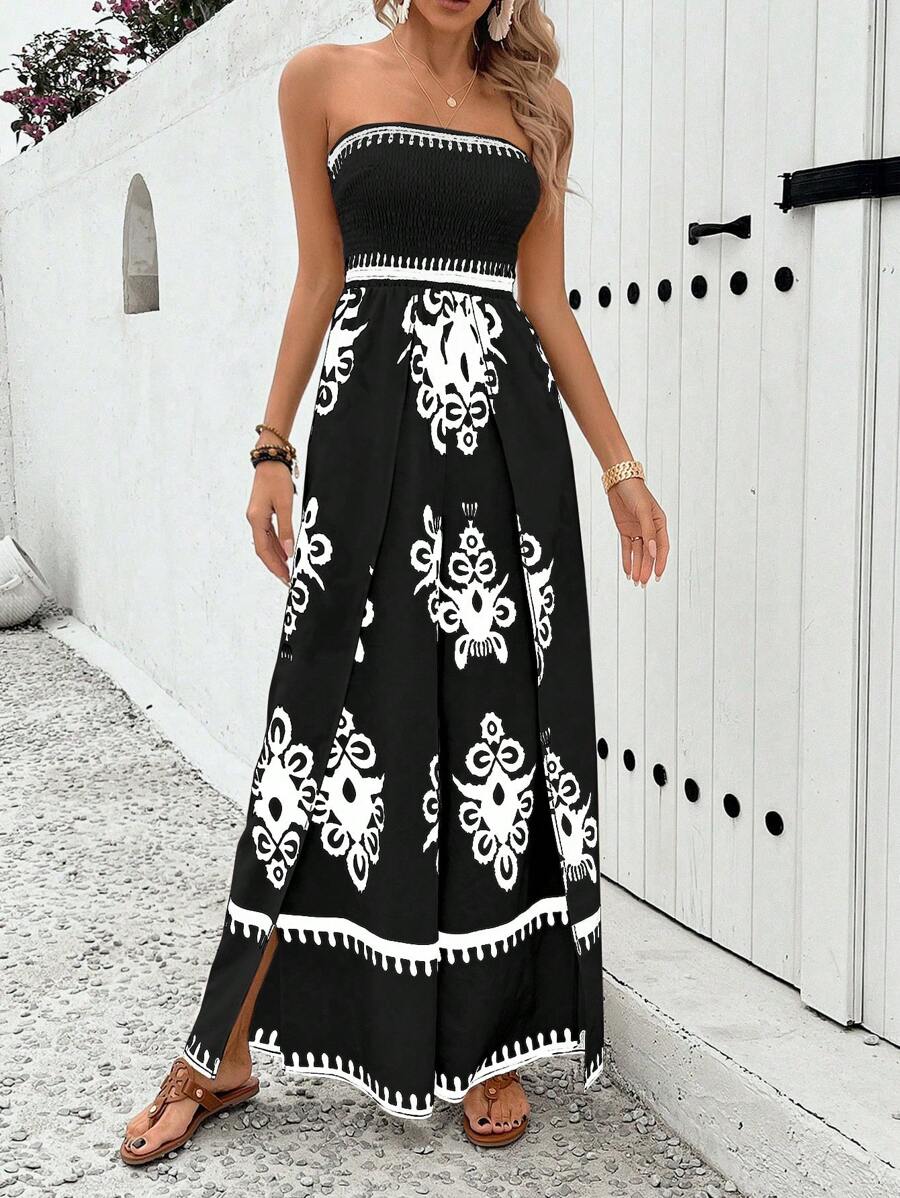 Sleeveless Palace Style Maxi Dress – Slim Fit Waist-Cinching Work Dress
