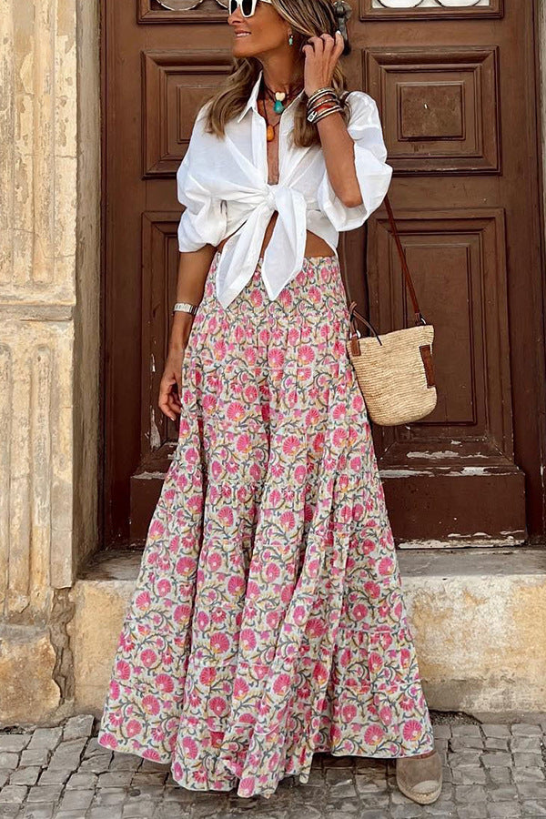 Boho Chic Leisure Maxi Swing Skirt